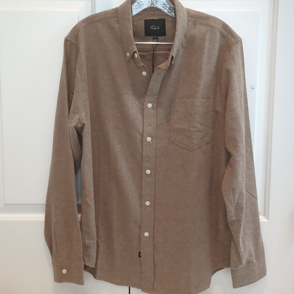 NEW RAILS runson button down shirt in cumin NWT - image 3